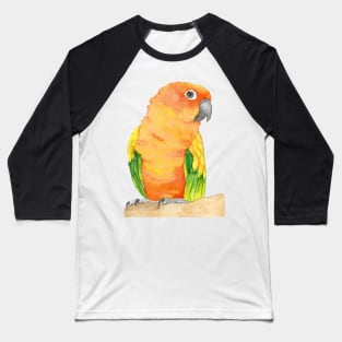 sun parakeet watercolor bird portrait painting Baseball T-Shirt